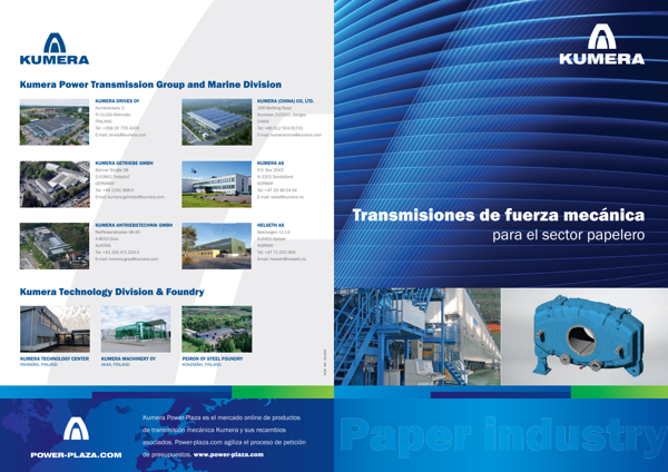 Kumera Mechanical Power Transmissions for Paper industry (Spanish) – PDF preview
