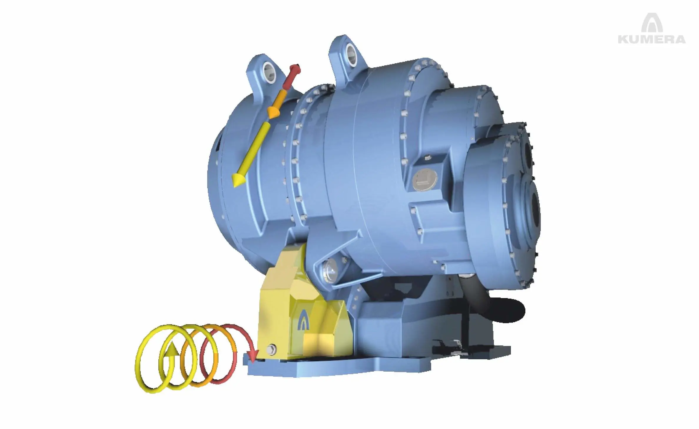 Kumera Girth Gears for Drum Drives. Kumera girth gear can be single or double pinion driven. Pinions are manufactured as a single part with an integrated shaft; however, the pinion can be separated and mounted on a separate shaft, supported by bearings, or, on the output shaft of the main gear unit.