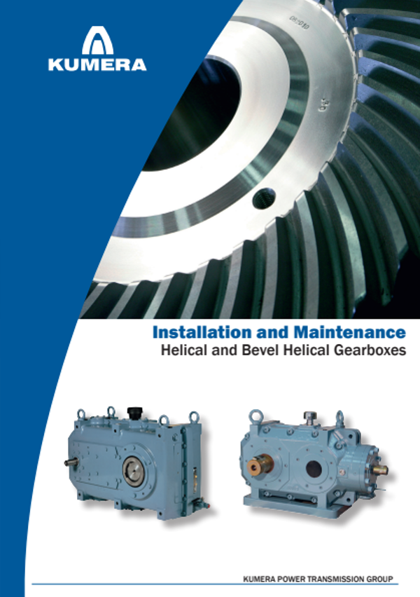 Kumera Manual: Installation and Maintenance – Helical and Bevel Helical Gearboxes (English) – PDF preview