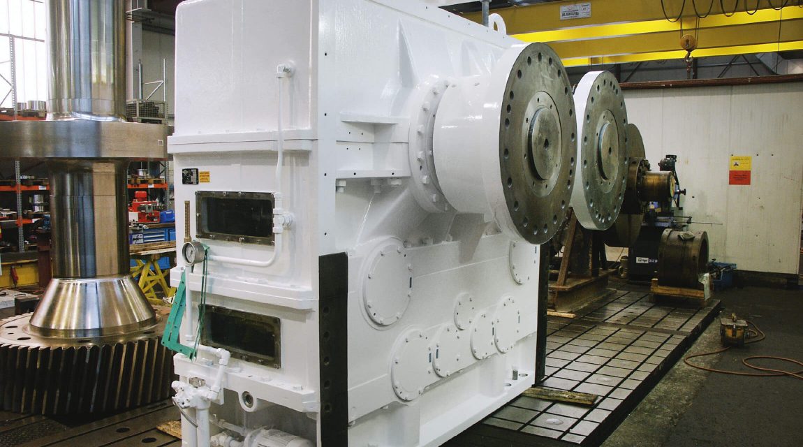 Kumera Custom Built Heavy-Duty Gearboxes for food processing industry. Kumera Pulp press gearbox