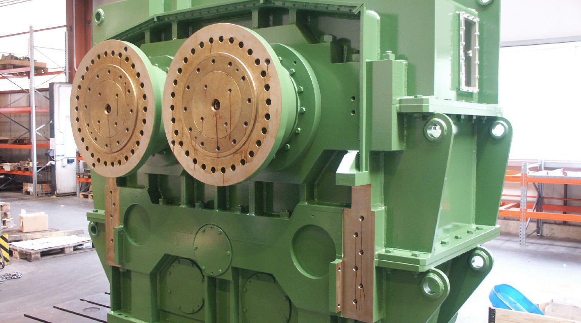 Kumera Custom Built Heavy-Duty Gearboxes for food processing industry. Kumera Pulp press gearbox